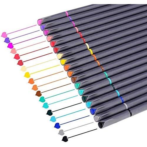 Journal Planner Pens Colored Pens Fine Point Markers Fine Tip Drawing Pens Porous Fineliner Pen for Bullet Journaling Writing Note Taking Calendar Agenda Coloring Art Office Supplies, 18 Colors