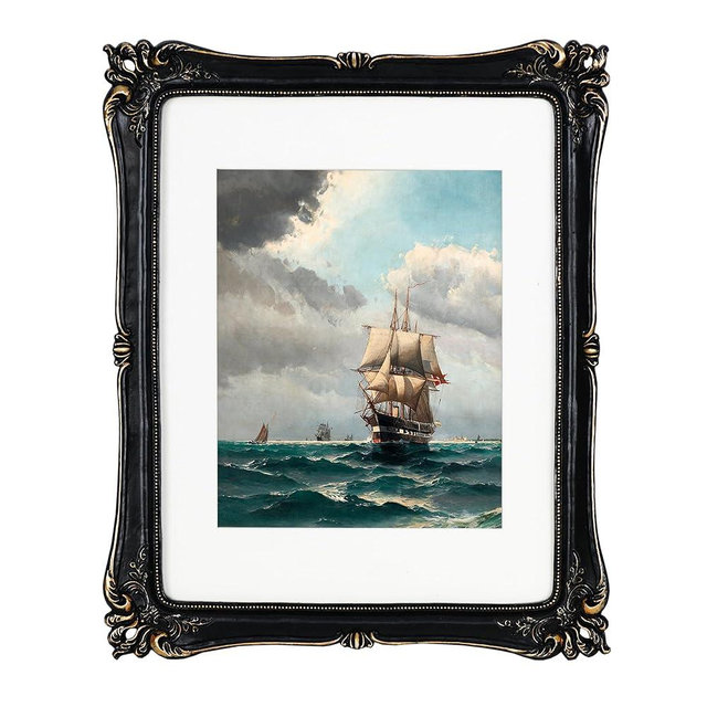 Funly mee Vintage 11x14 Picture Frame Antique Gold Photo Frame for Tabletop & Wall Mounted