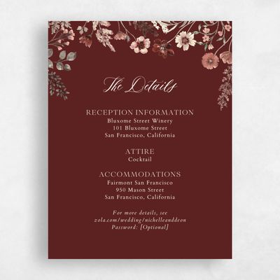 Maroon, Red Wedding Enclosure - Viva