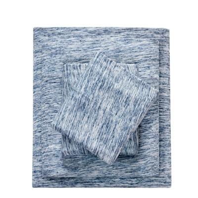 Cotton Jersey Knit Sheet Set (Queen)Blue