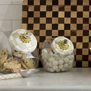 Sweets Jar with Mocha Check Lid