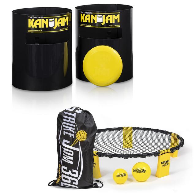 Kan Jam Strike Jam 360 Roundnet Outdoor Ball Spike Game Set; Fun Backyard Game or Portable Beach Game
