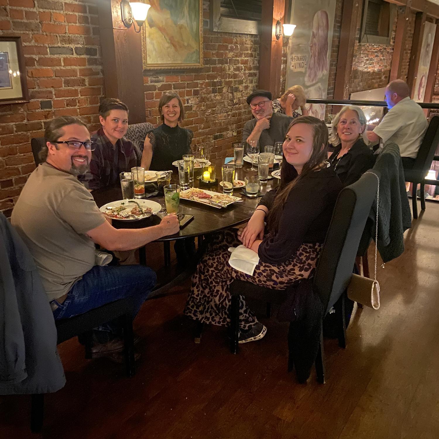 Kims birthday. We finally got everyone to come try out our favorite restaurant Davinci’s