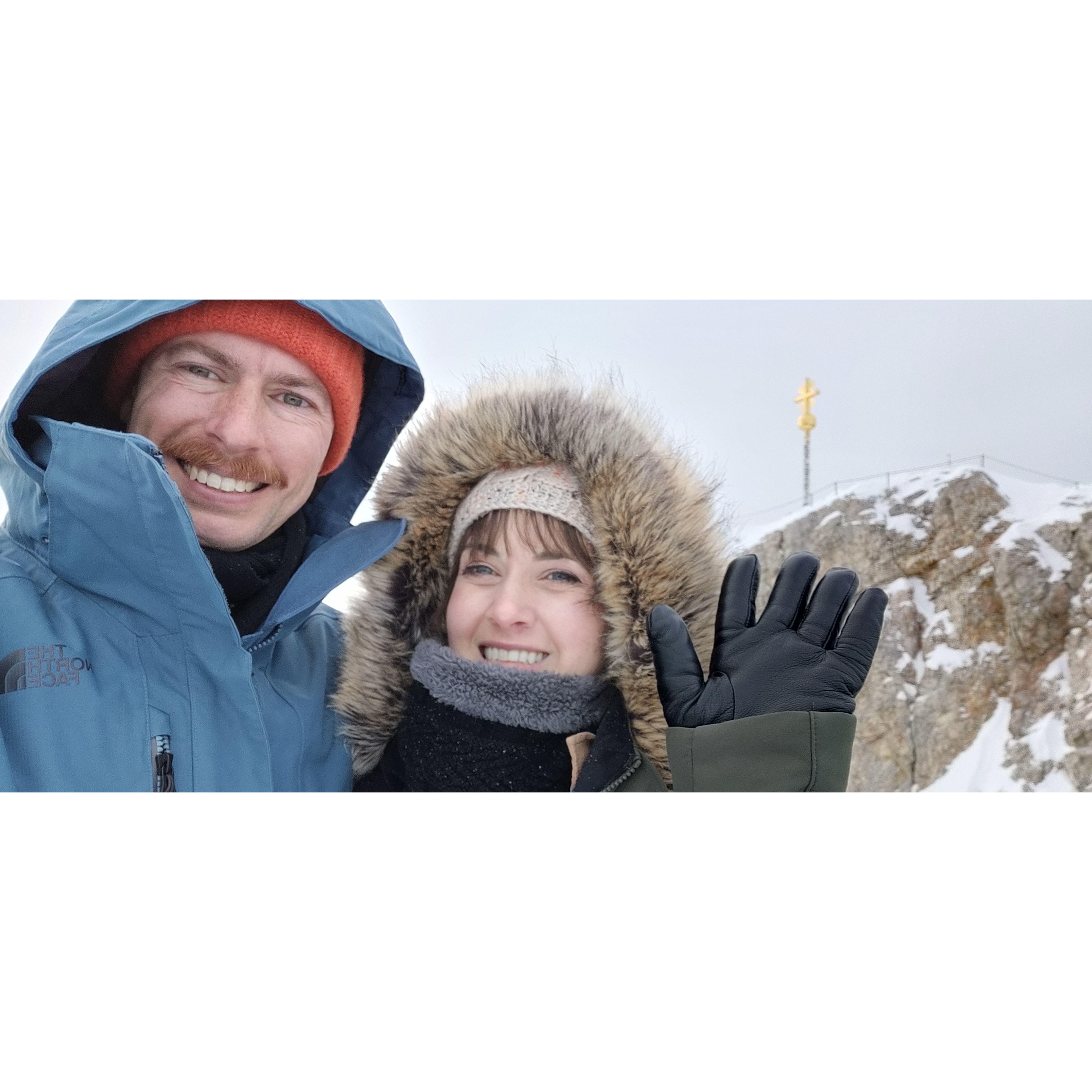 Tom's first European vacation. At the top of the Zugspitze, Garmisch - Germany Nov. 2022