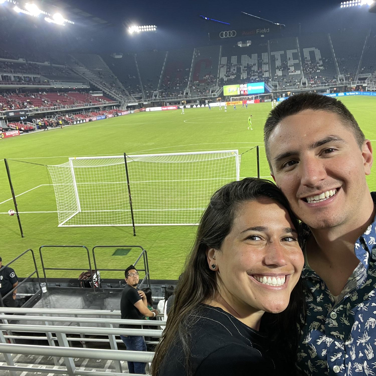 Our first DC United soccer game (2023).