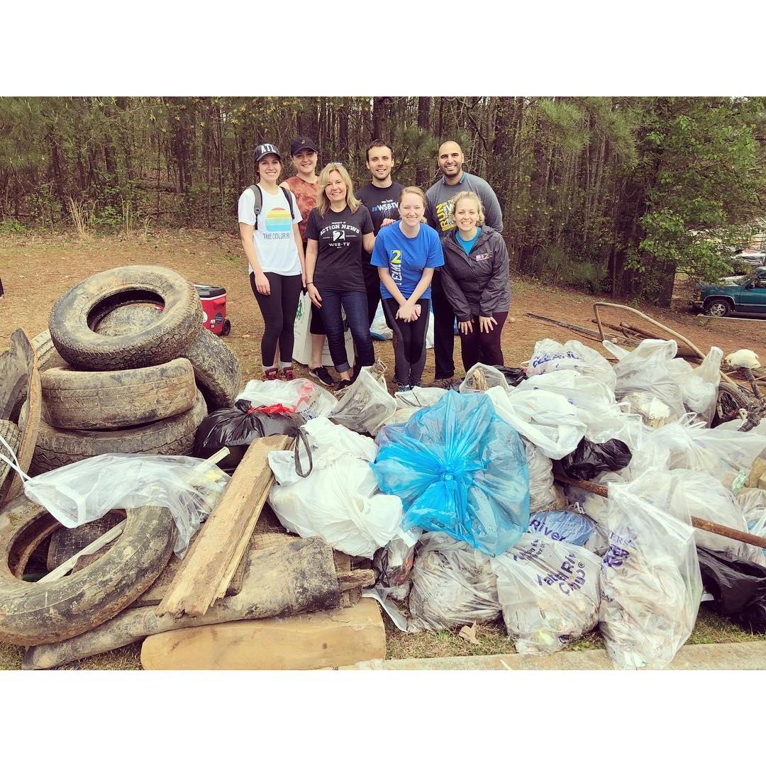 Volunteering with the Chattahoochee River Keeper on Sweep the Hooch Day!