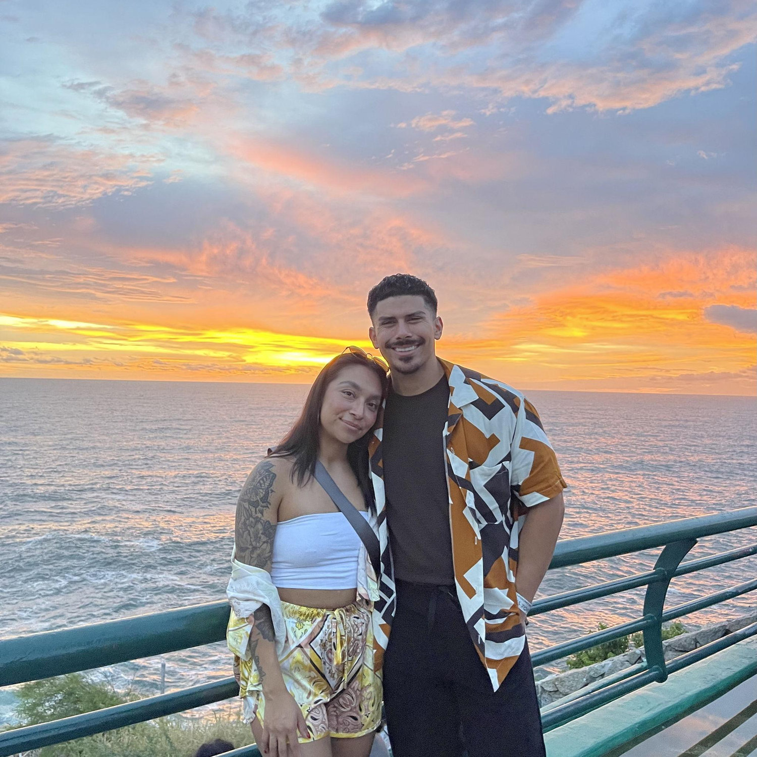 Enjoying beautiful sunsets in Acapulco