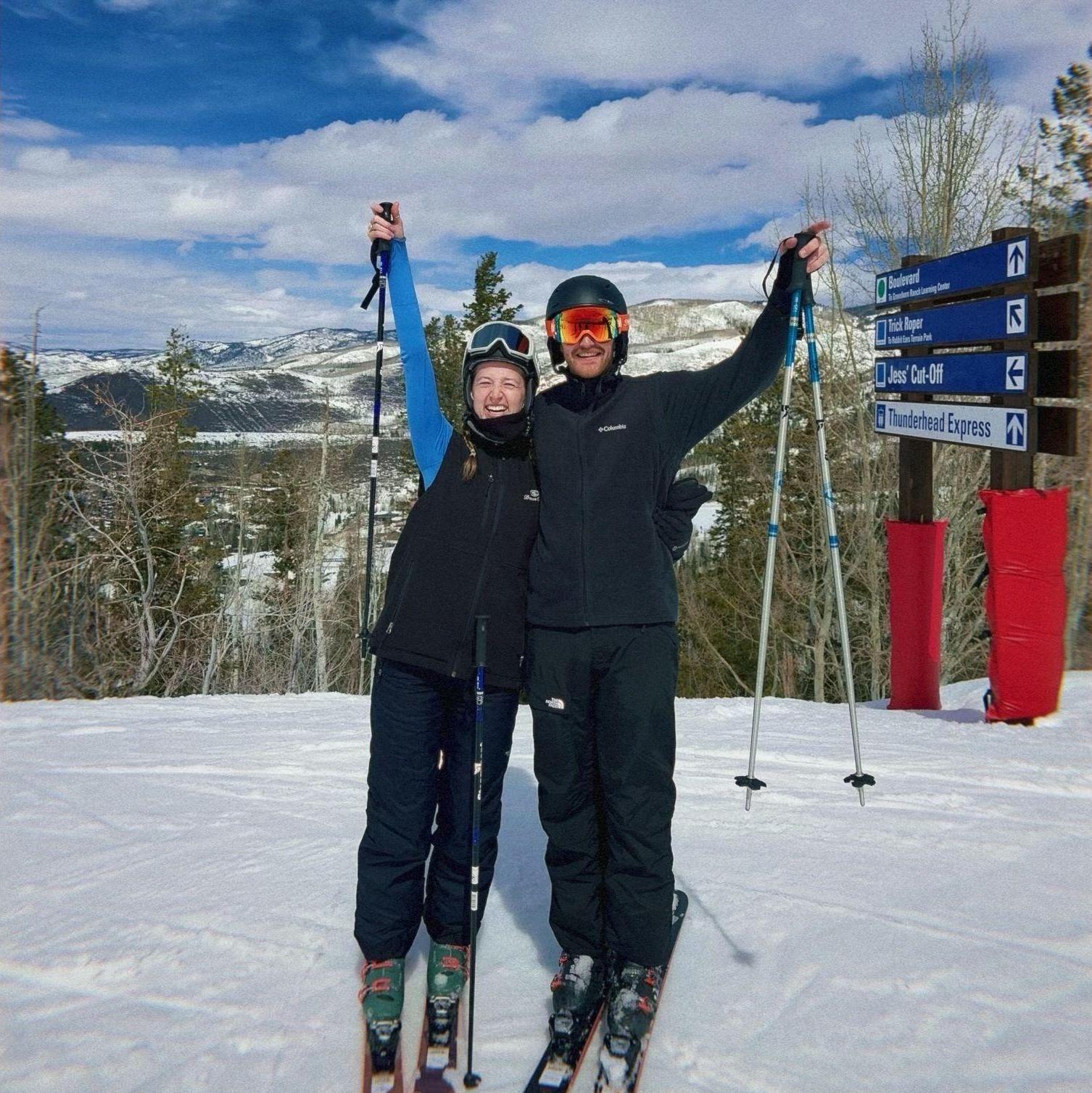 One of many ski trips together, 2025! Another thing about Connor and I is that we love skiing! We always try to race and outski one another! Connor is normally faster but Abbie normally looks cuter!