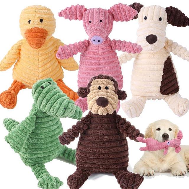 VIFINE 5 Pack Tough Dog Toys Stuffed Squeaky Dog Toys Assortment Value Bundle Dog Squeaky Toys Assortment Puppy Pet Mutt Dog Toy Dog Squeak Toy for Medium Large Dogs