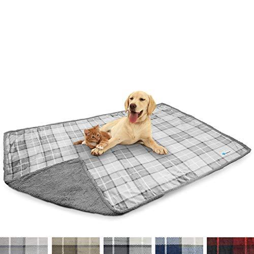 PetAmi Waterproof Dog Blanket for Bed, Couch, Sofa | Waterproof Dog Bed Cover for Large Dogs, Puppies | Sherpa Fleece Pet Blanket Furniture Protector | Reversible Microfiber