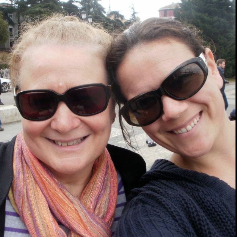 Aunt Jeri and Jackie in Madrid, Spain.