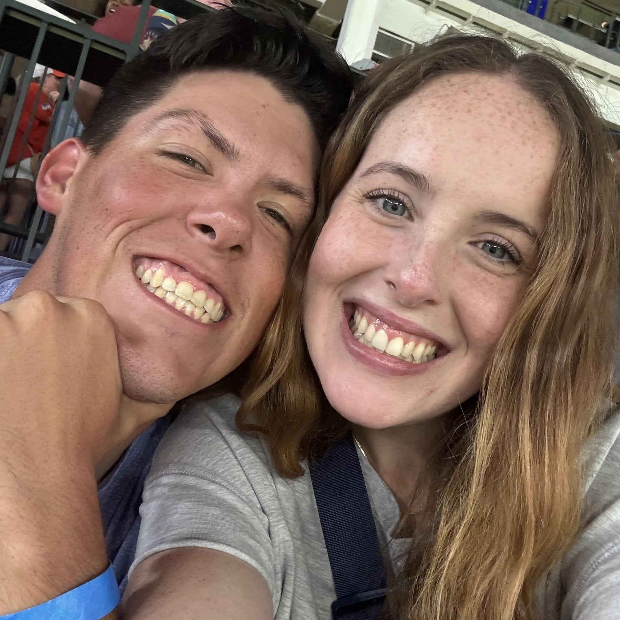 Our first Astros game when Avery met all of Luke's co workers!