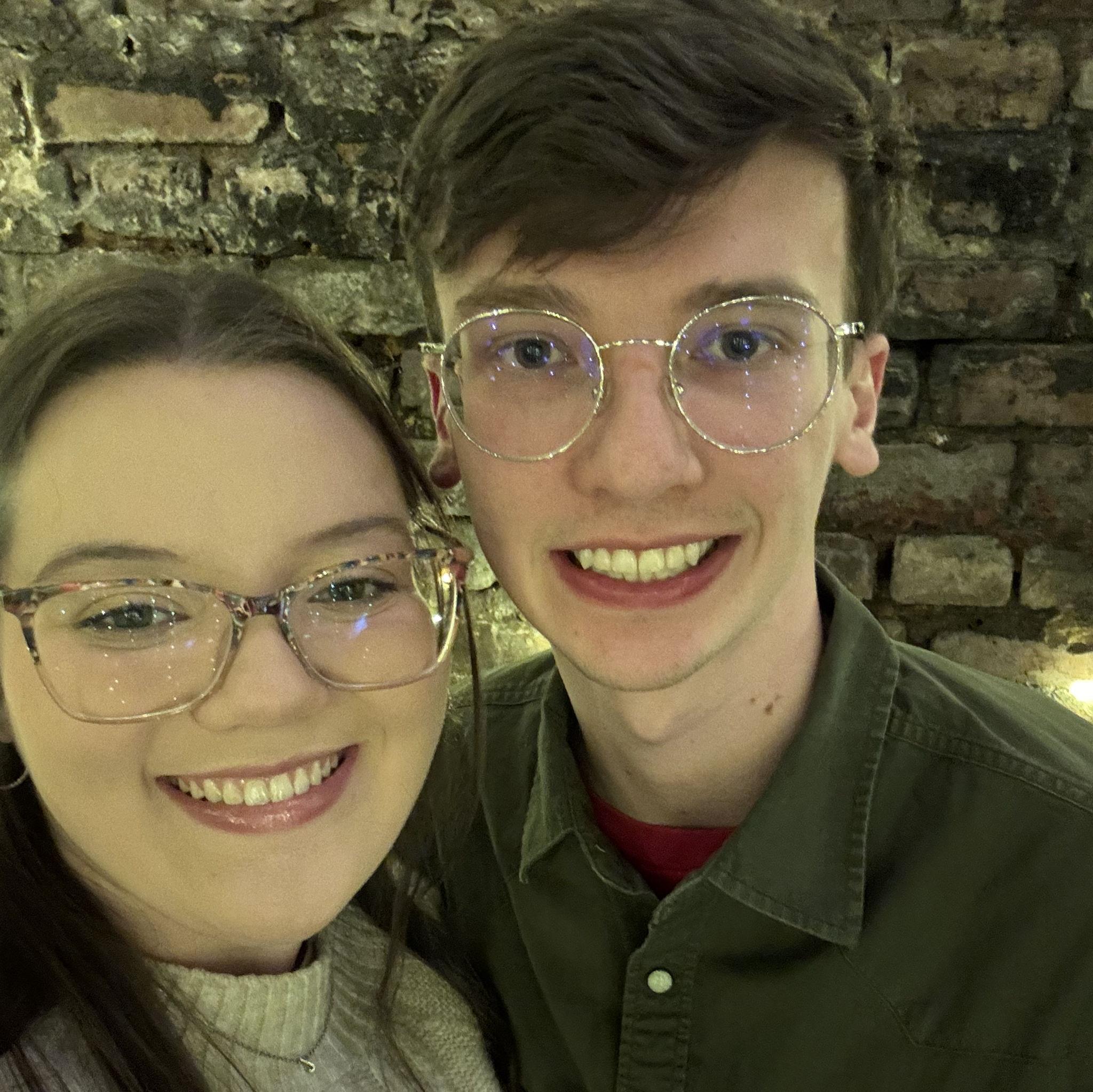 Parker and Johnathan celebrating their two-year anniversary. February 1st, 2025