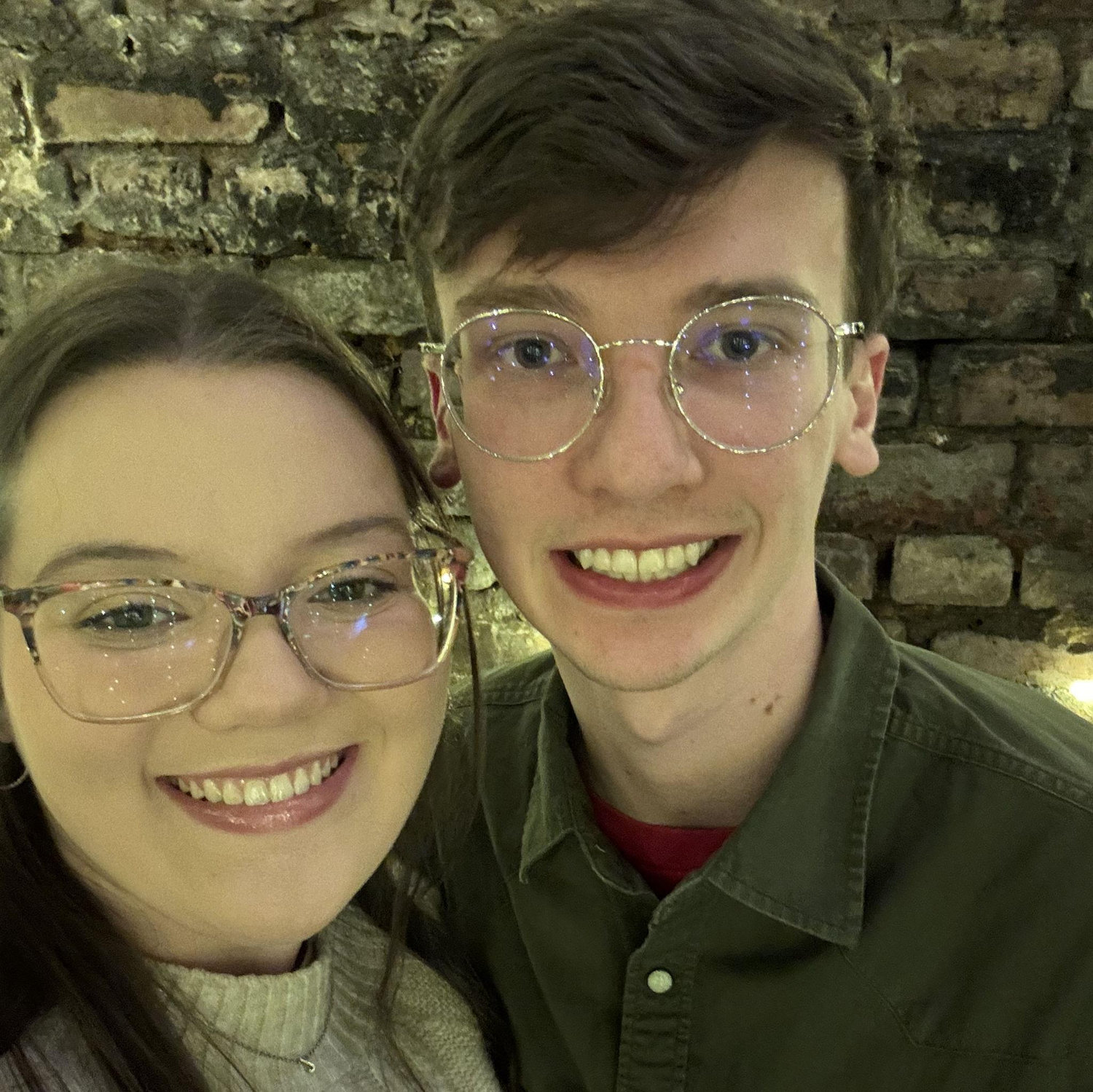 Parker and Johnathan celebrating their two-year anniversary. February 1st, 2025