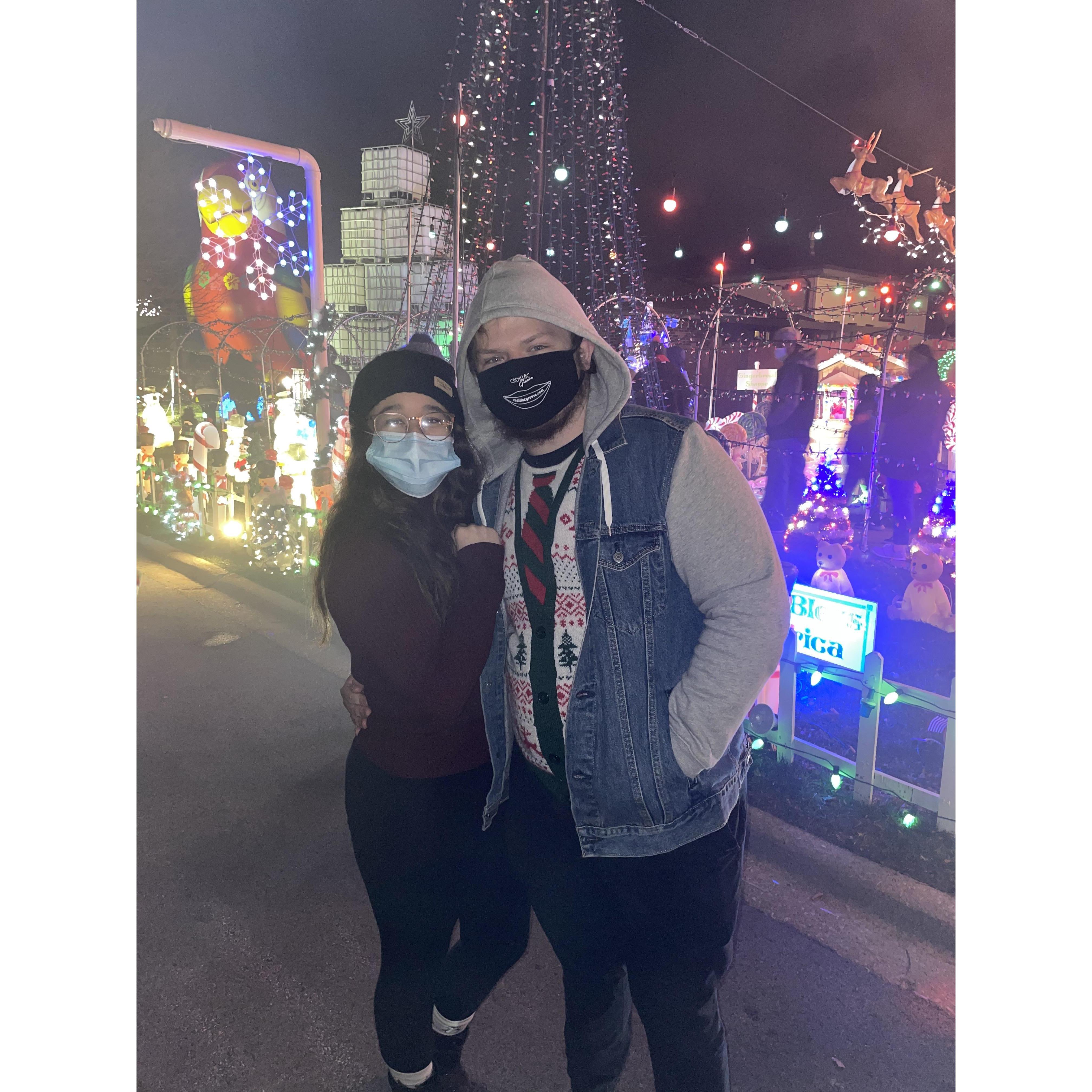 We went to go look at the pretty Christmas lights but all I could look at was her.