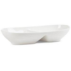 Dinnerware, Swirl White Divided Dish