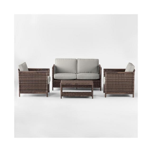 Monroe 4pc Patio Conversation Set - Gray - Threshold™
