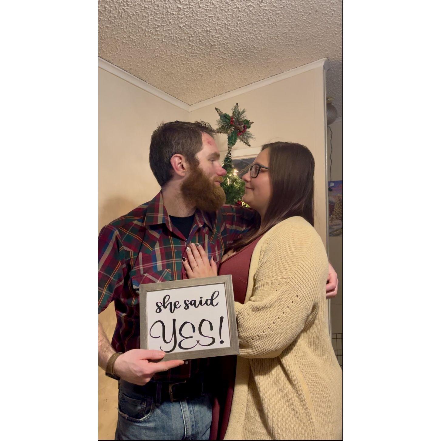 Taking pictures so we could tell our family the great news!