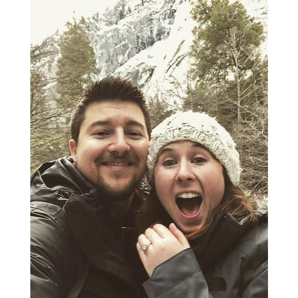 Our trip to Yosemite and Ryan's proposal below Half Dome