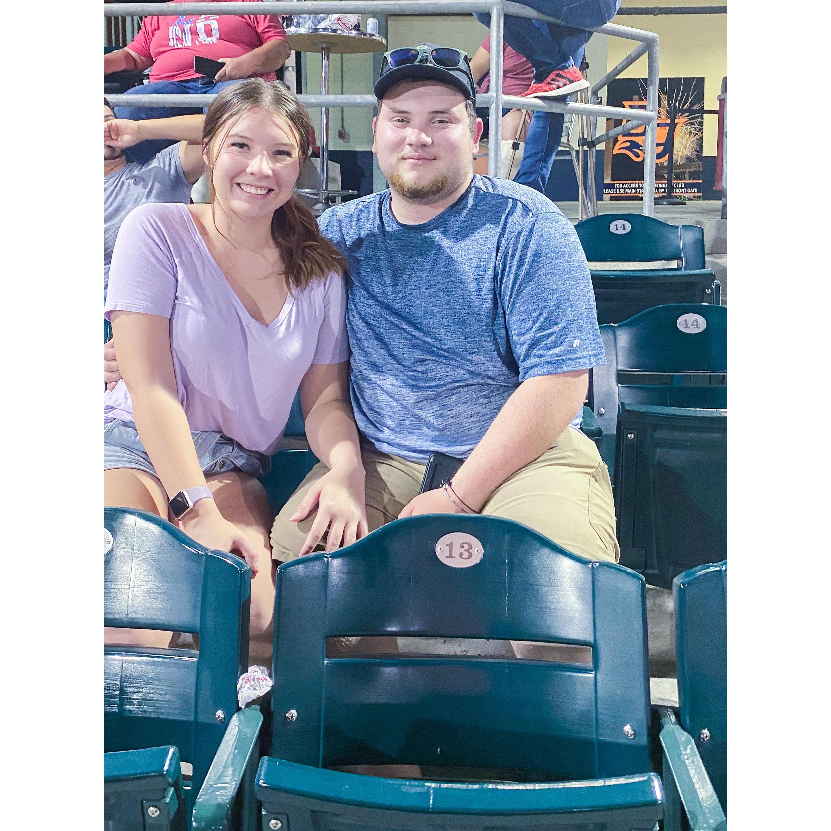 Enjoying a hotrods game together this past summer!