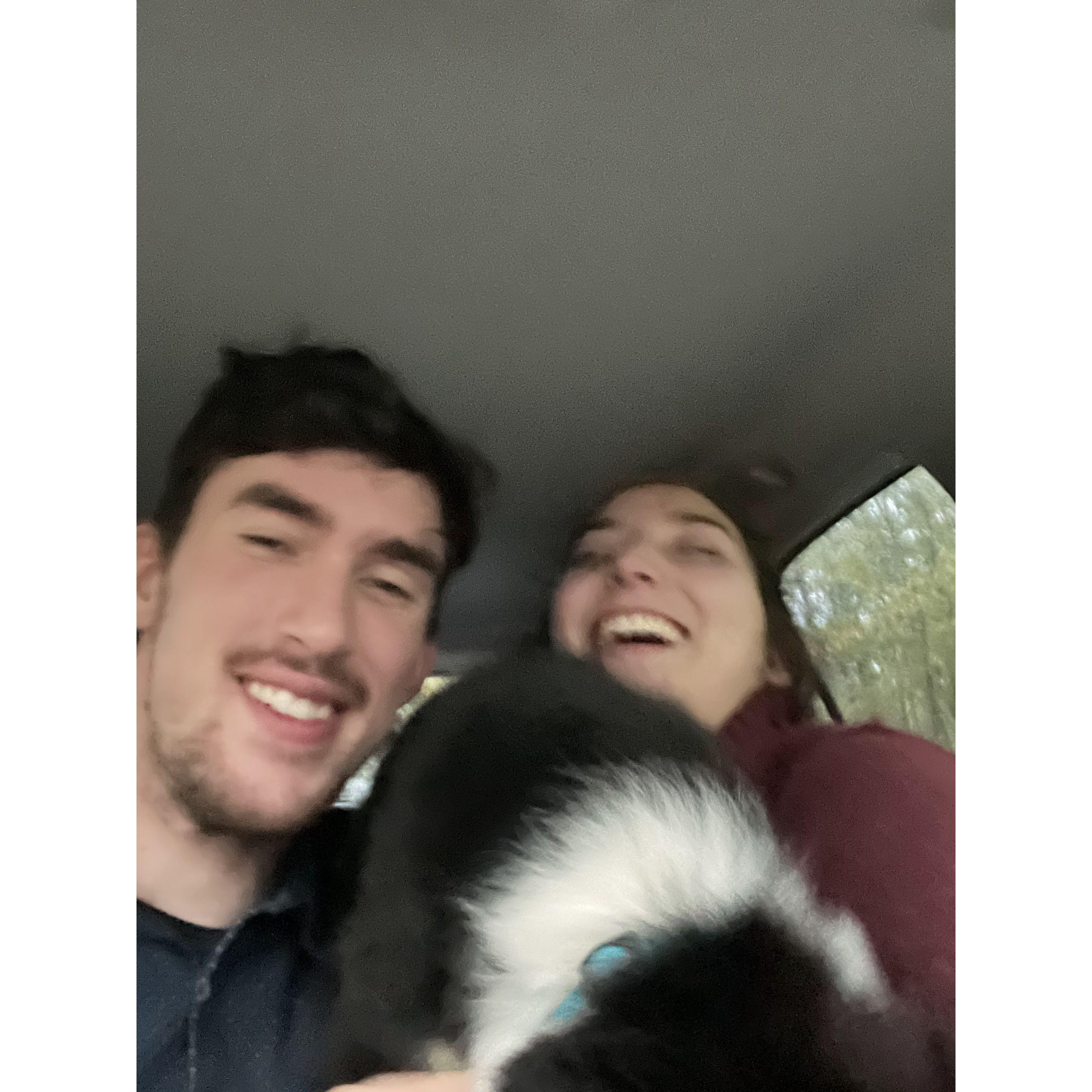 The day we said "I love you" for the first time! And we realized Winters does not love the camera.