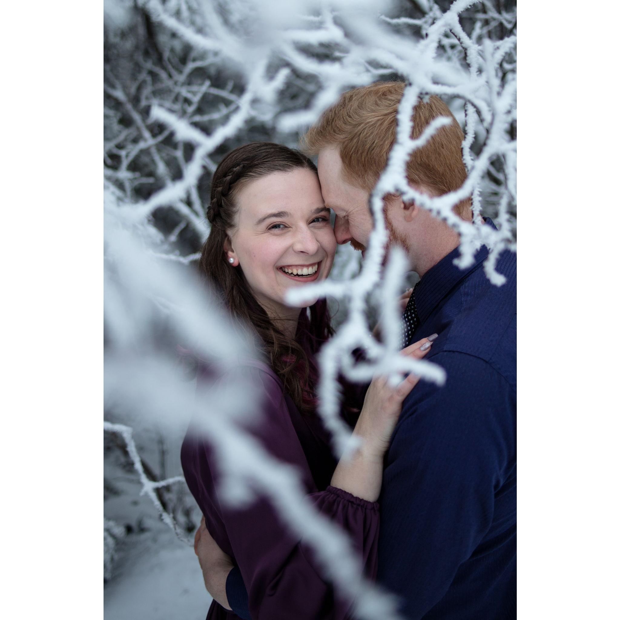 One of our amazing engagement photos done by Nathan's talented friend, Devon Opden Dries!