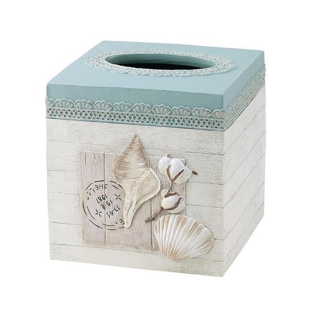 Avanti Linens - Tissue Box Cover, Farmhouse Chic Bathroom Accessories (Farmhouse Shell Collection)