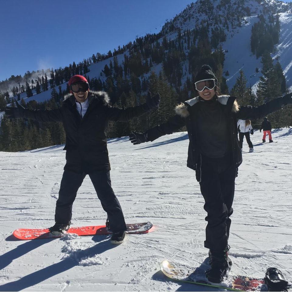 First time snowboarding! Mammoth California