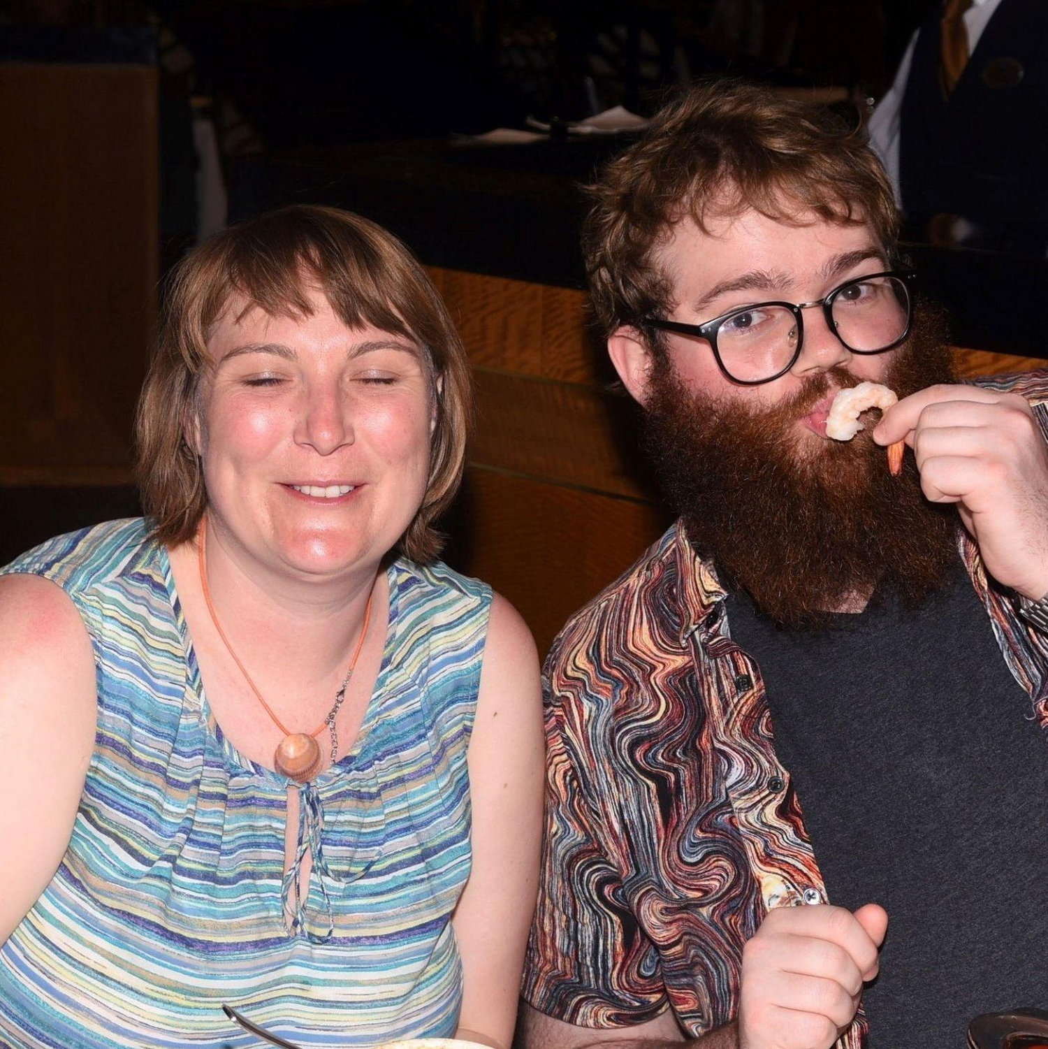 "I can't believe you're going to kiss that shrimp and not me in the picture."