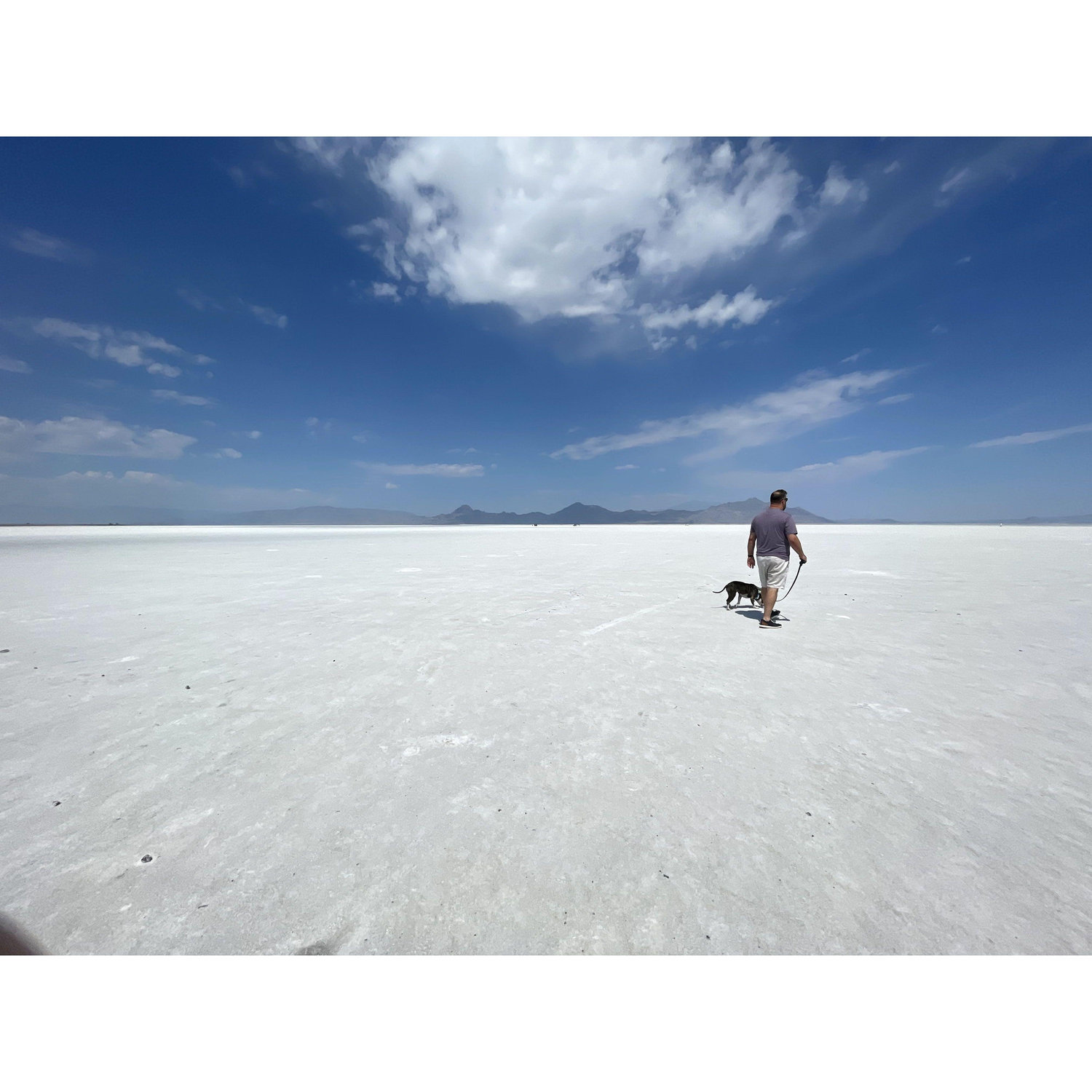 Matt and Emma at the Bonneville Salt Flats.