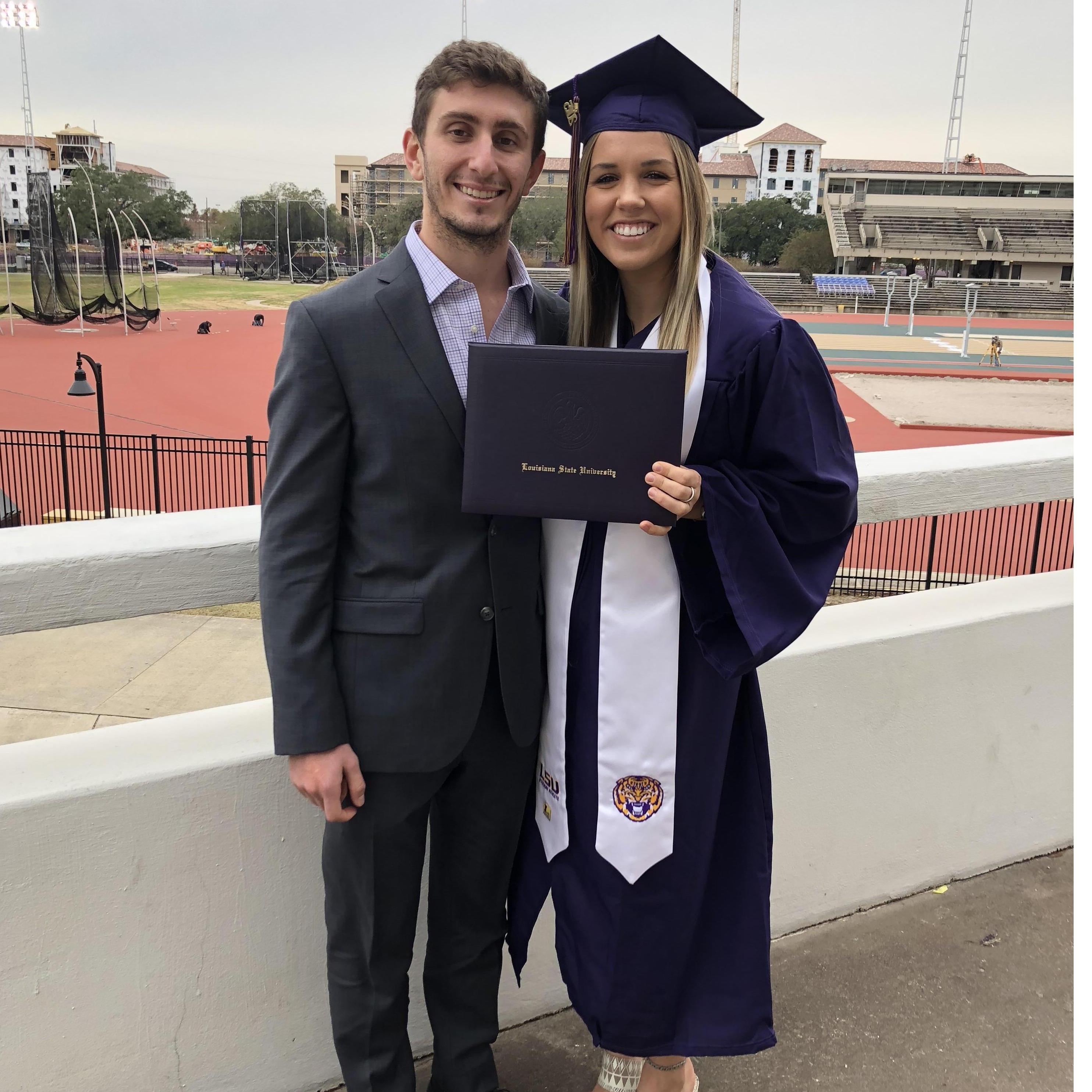 Kara's graduation from LSU,  2017