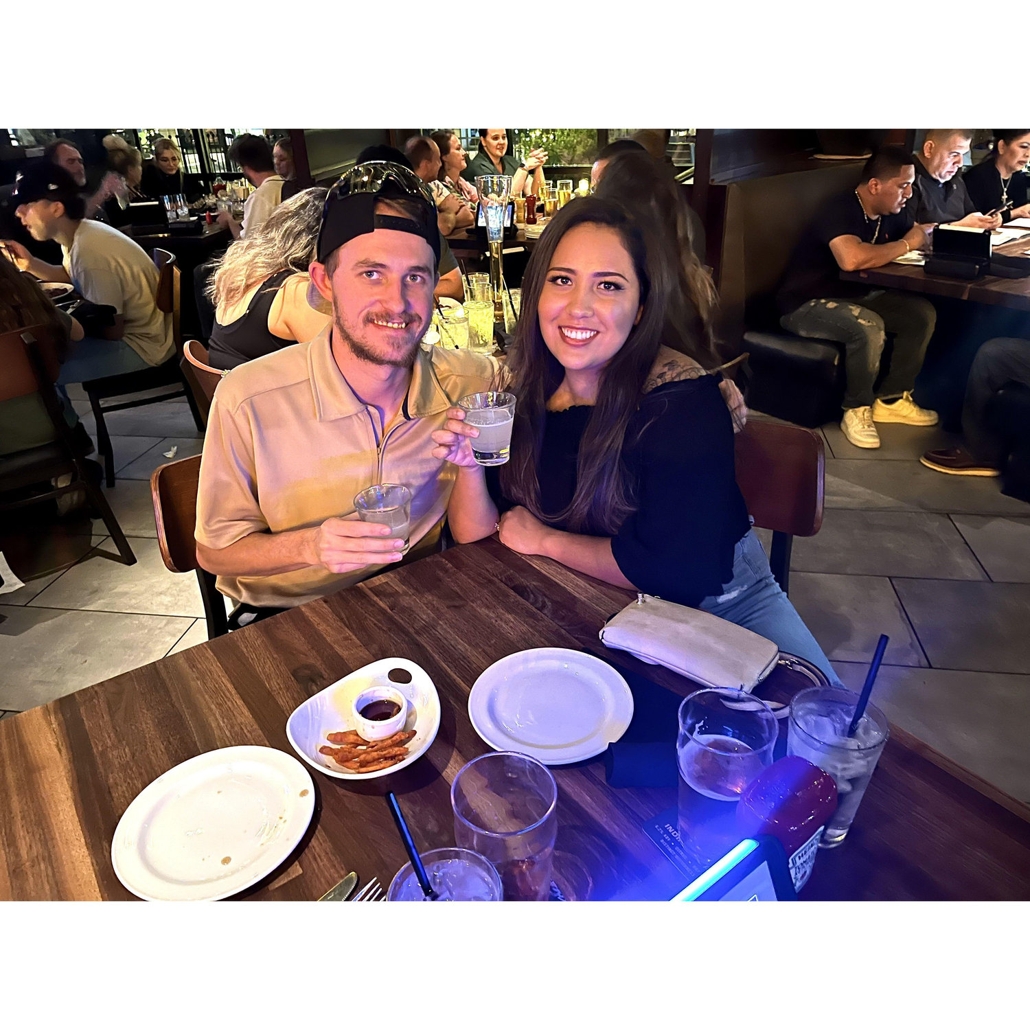 A get away night with my handsome fiance! This night took my mind off of school and to enjoy a nice dinner, cocktail drinks, and played our favorite game that we made up!!