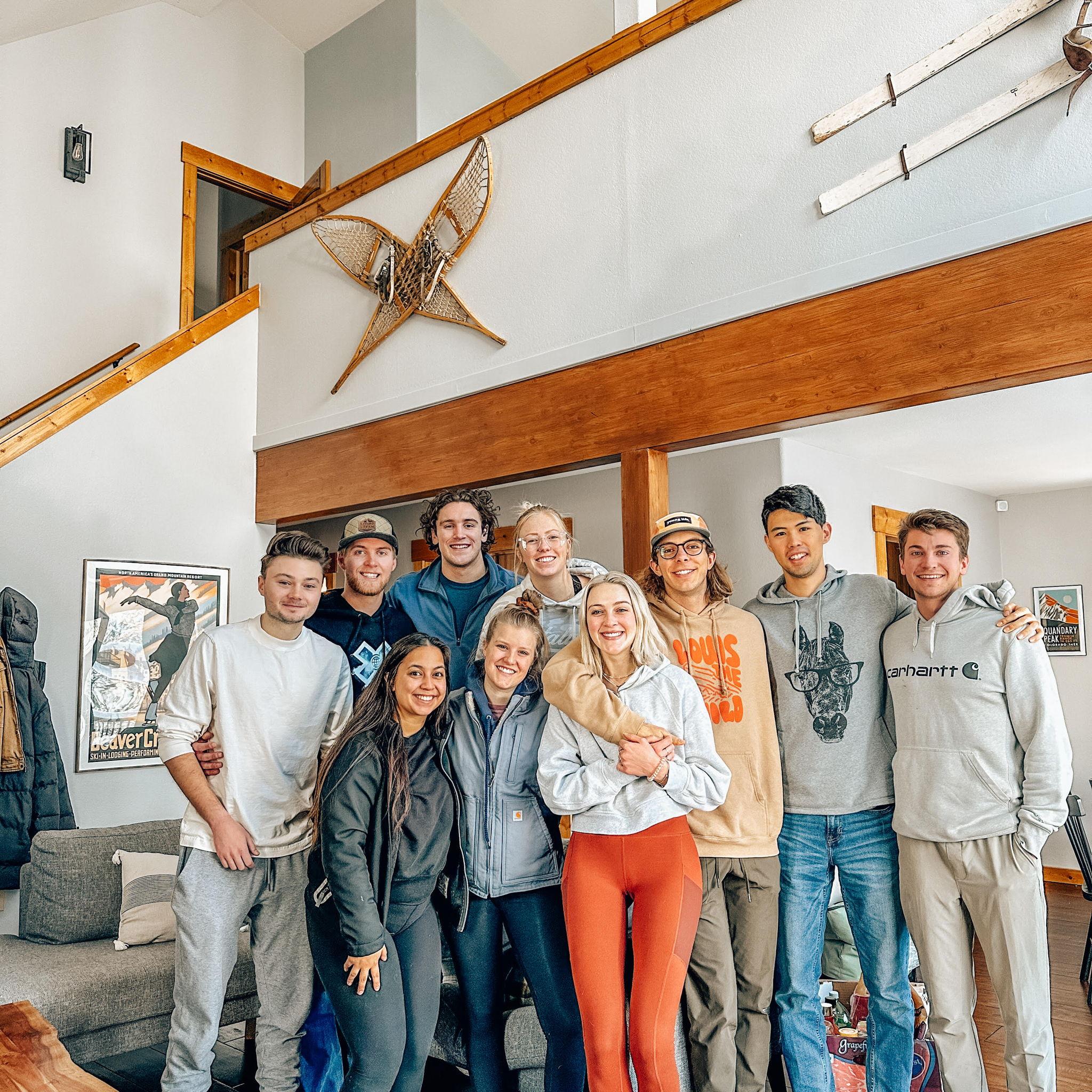 First time Aidan joined the rowdy college crew for a Breck weekend trip