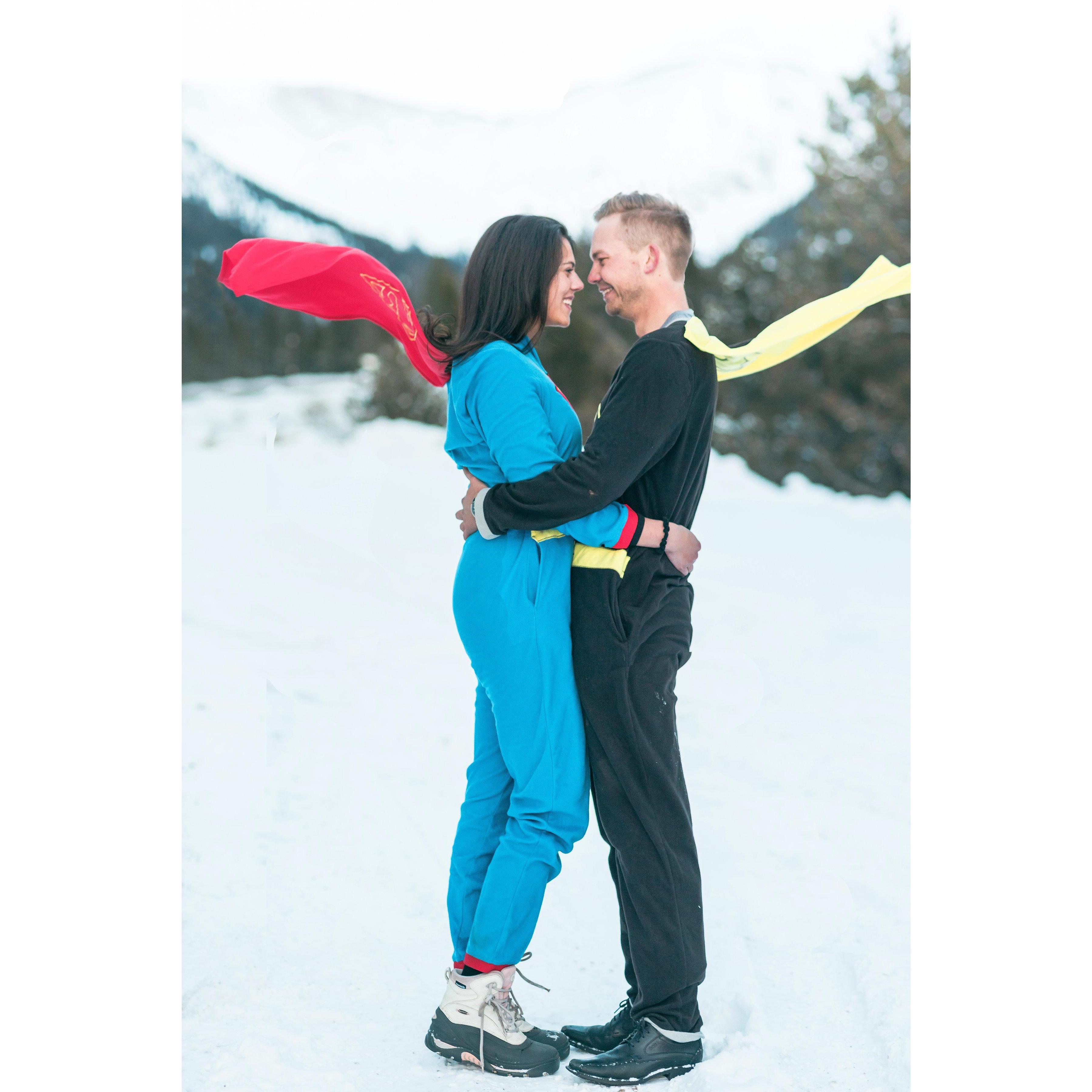 Fun Fact: Mike once took Anneke on a surprise date night while they both wore these onesies.