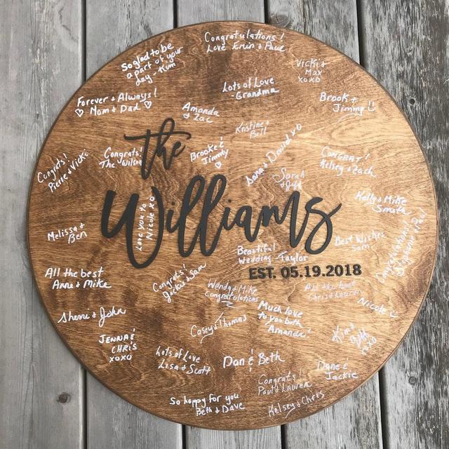 Wedding Guestbook Alternative | Wood...
