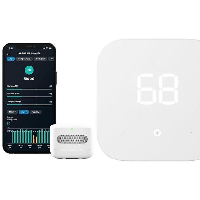 Amazon Smart Thermostat and Air Quality Monitor Bundle - Know & Control Your Air