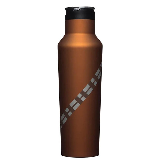 Corkcicle Star Wars Insulated Canteen Travel Water Bottle, Triple Insulated Stainless Steel, Easy Grip Straw Mouth, Keeps Beverages Cold for 25 Hours or Warm for 12 Hours, 20 oz, Chewbacca