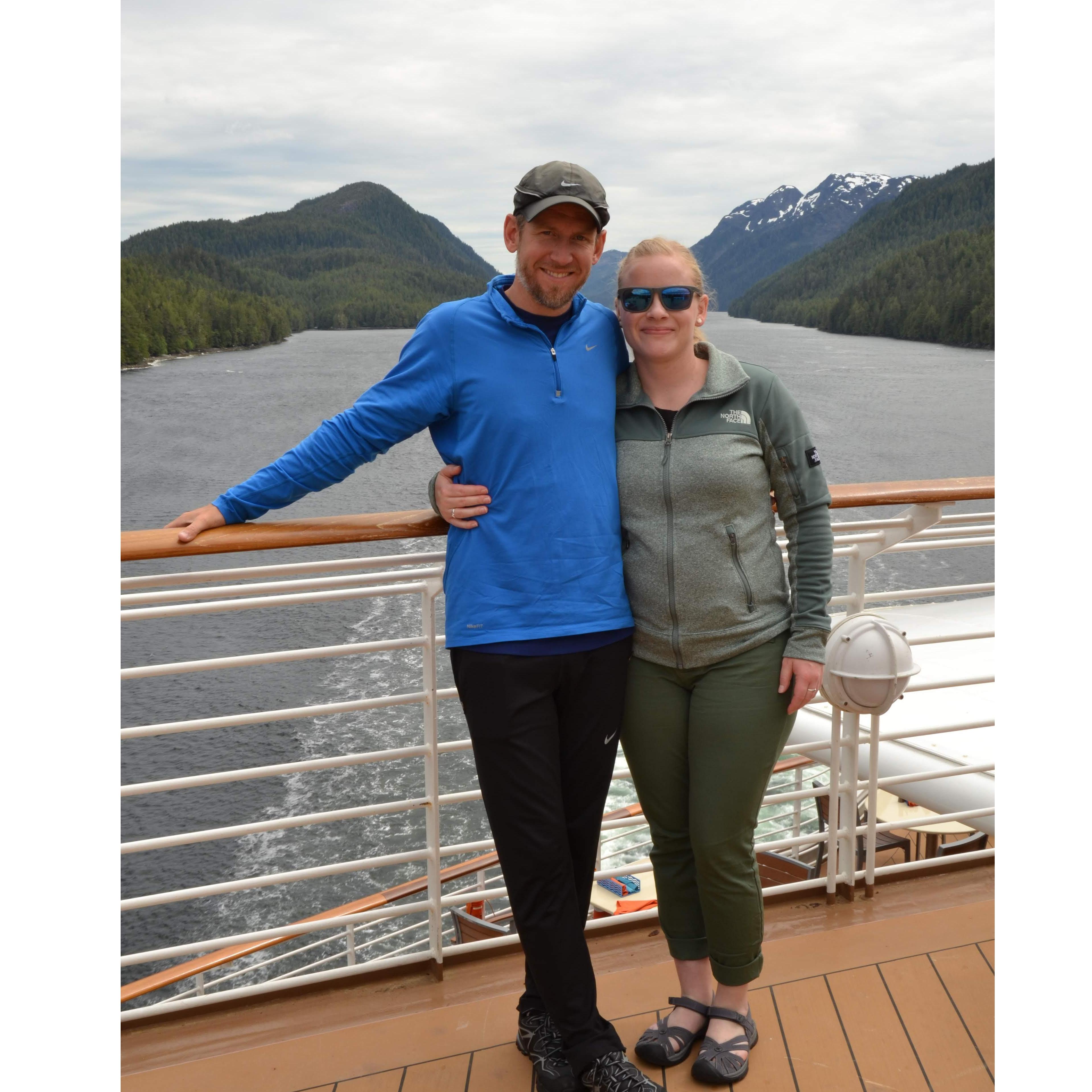 Our first cruise together! It was a Disney Alaskan cruise. On the way to the ship we spent a day in Vancouver, Canada - Phil's first time out of the US!