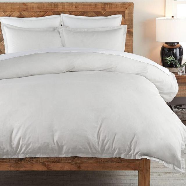 Spencer Washed Organic Cotton Duvet, King/Cal King, Heathered Gray