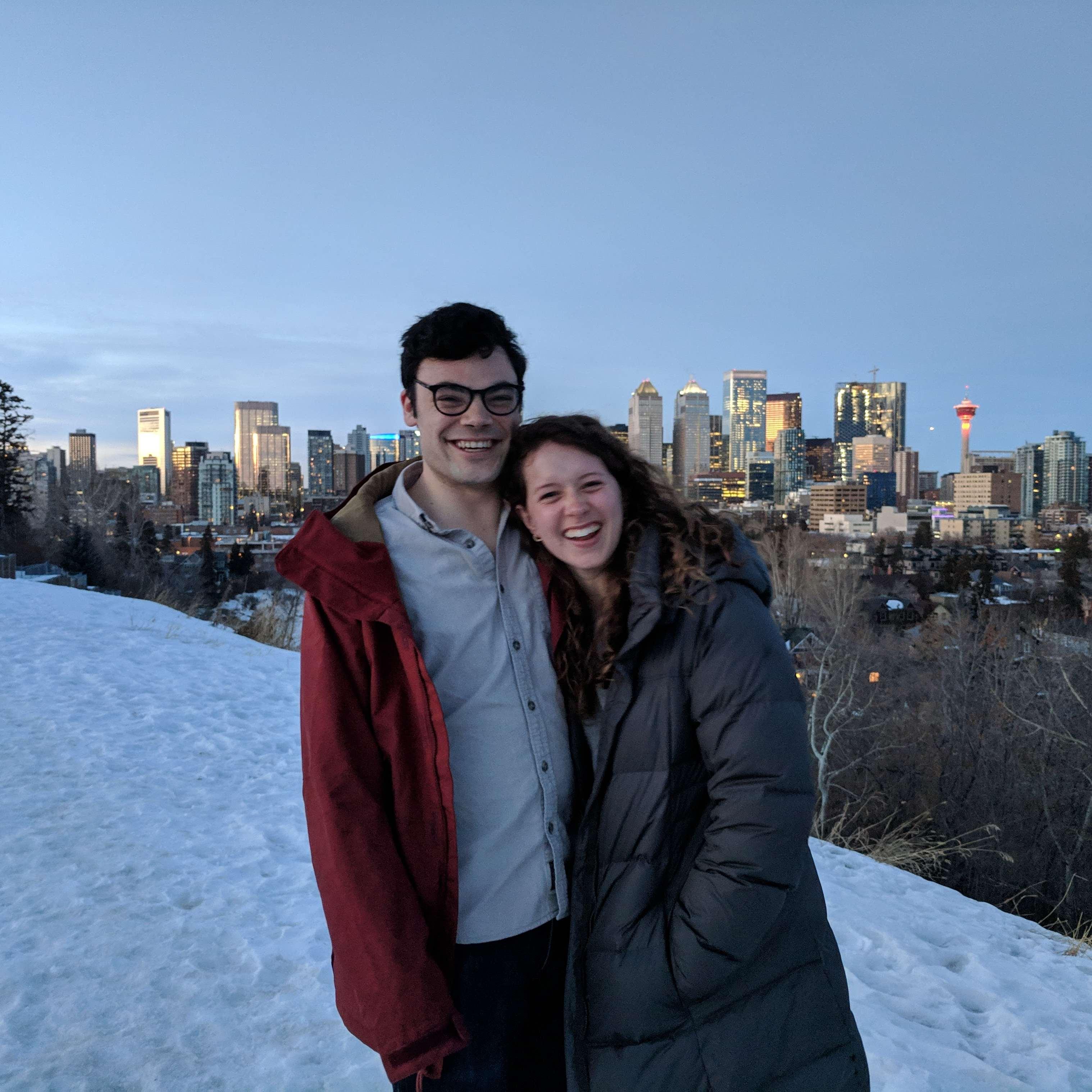 with the Calgary skyline, spring 2019