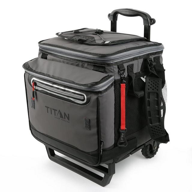 Arctic Zone Titan Deep Freeze 60 (50+10) Can Collapsible Rolling Cooler with Wheels and All-Terrain Cart