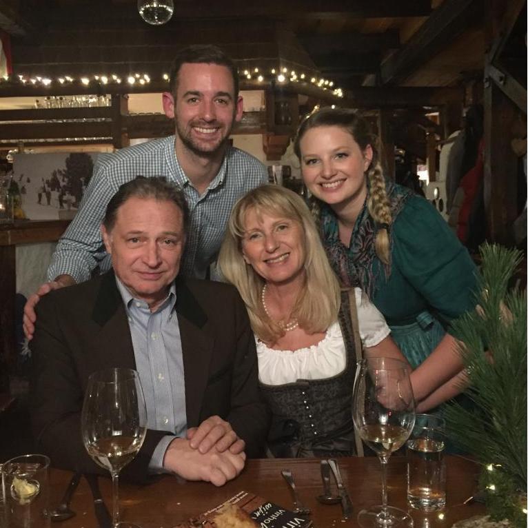 NYE 2018; Andrew dons Lederhosen for the first time