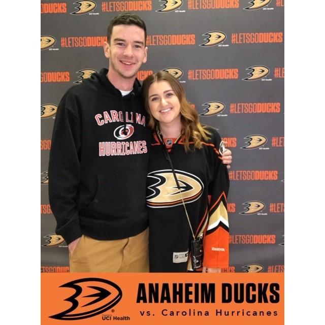 Our yearly tradition! Anaheim Ducks take on the Carolina Hurricanes