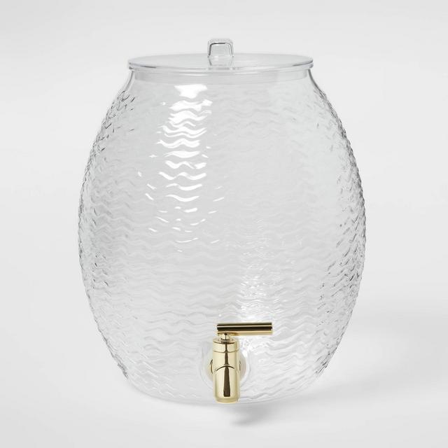 Gibson Home 1.2 Gallon Pineapple Clear Glass Drink Dispenser