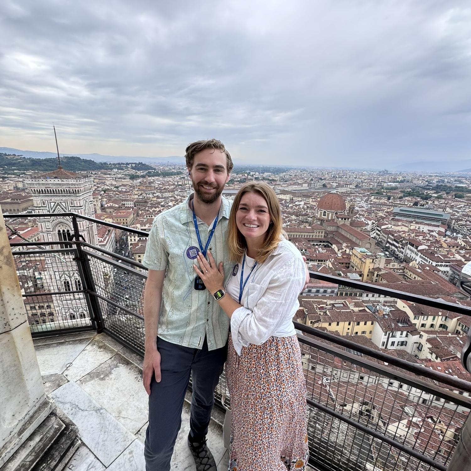 Top of the Brunelleschi Dome in Florence Italy