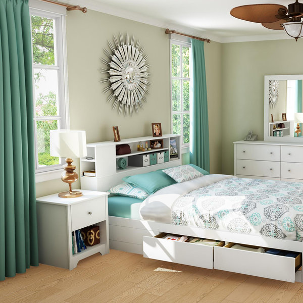 South Shore Vito Bookcase Headboard - Thumbnail 4