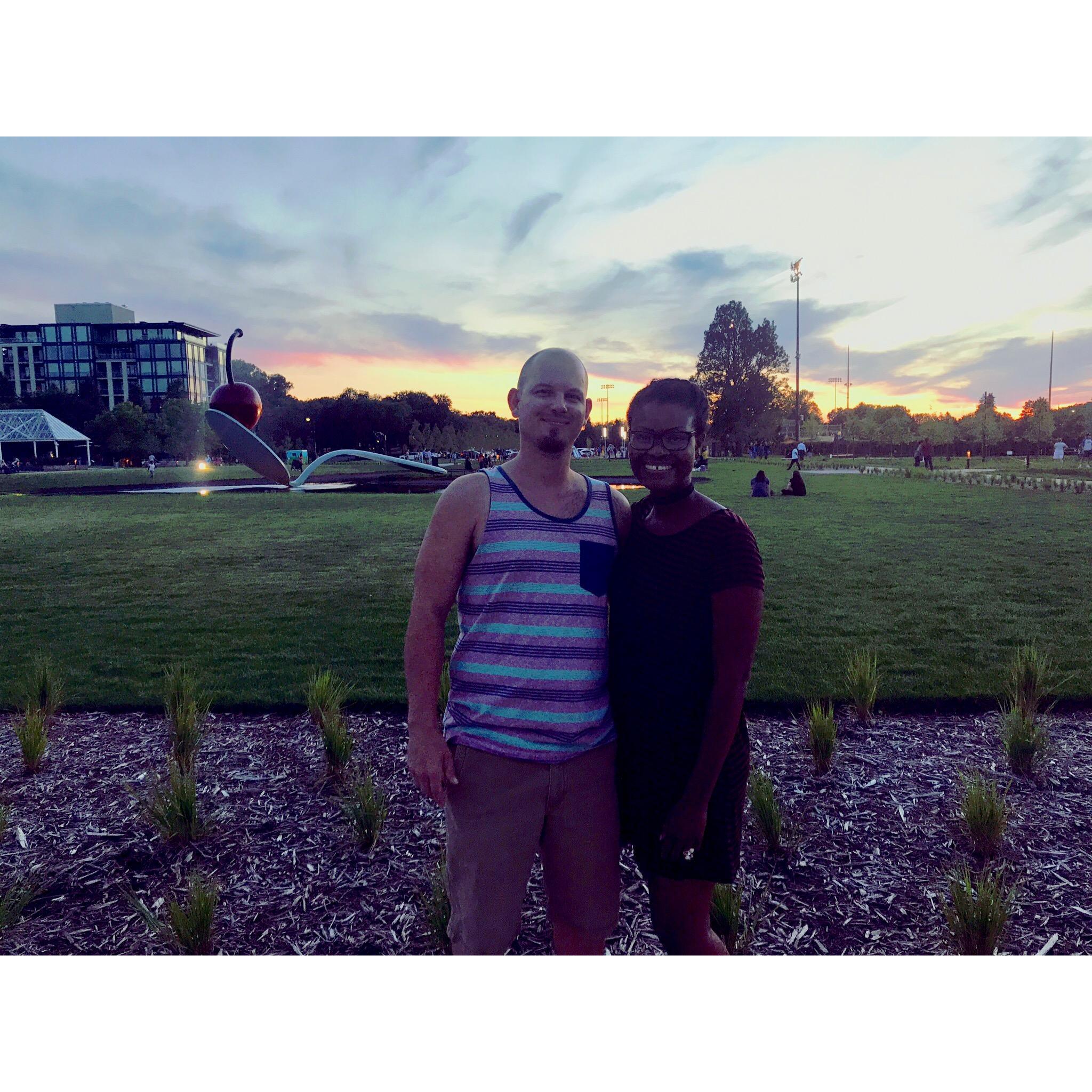 We hung out at Minneapolis Sculpture Garden on my birthday celebrates. (2017)