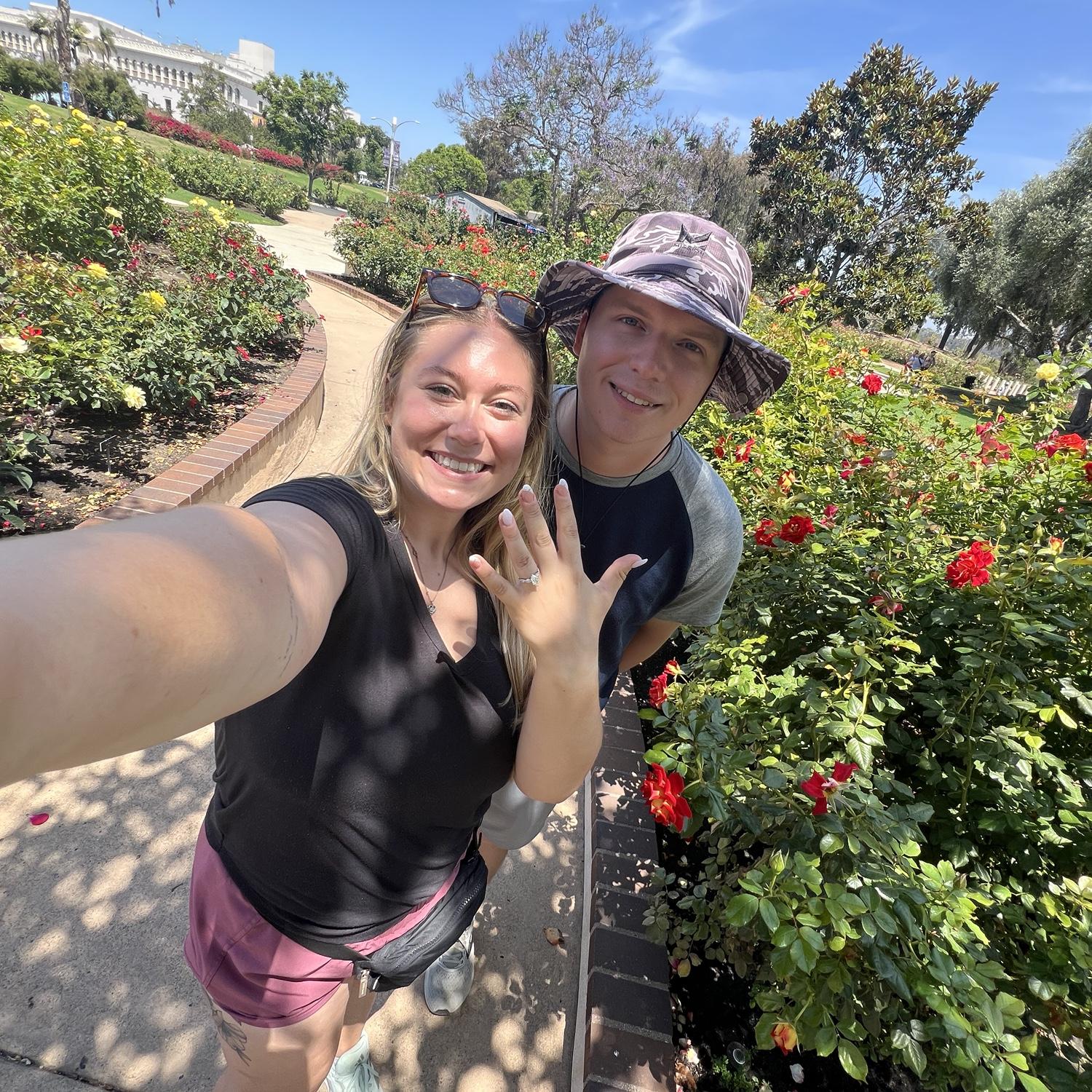 TYLER PROPOSED! Balboa Park rose garden, San Diego