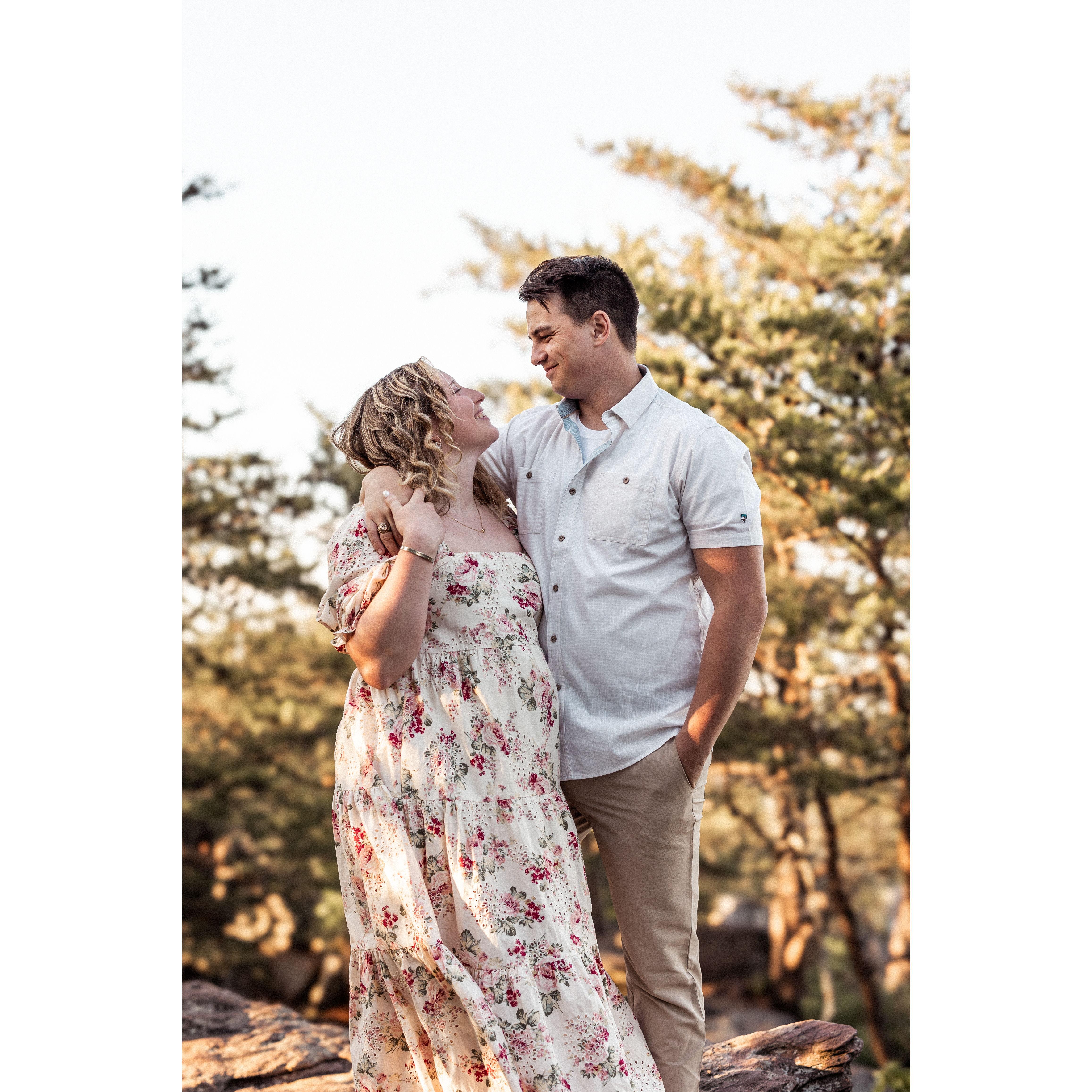 Our engagement session on Crowders Mountain, NC by the lovely Tiffany Lauren Photography.