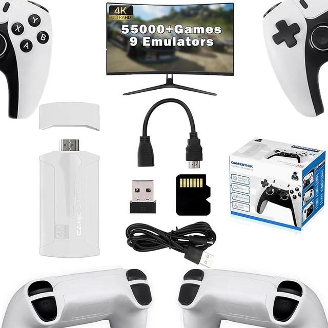 All8bit Game Console - The All8bit 40,000+ Games, Plug & Play Nostalgia Stick Game, Retro All 8 Bit Video Game, 9 Classic Emulators, HDMI Output Game Stick , Dual 2.4g Wireless Controllers (32G)